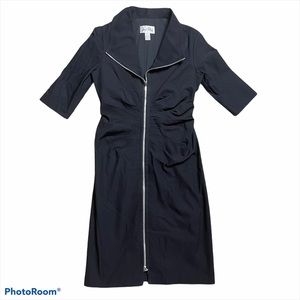 Joseph Ribkoff black zip front dress